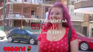 Bold Spanish babe Rebeca Addams is going to flash her big tits to her entire neighbourhood!